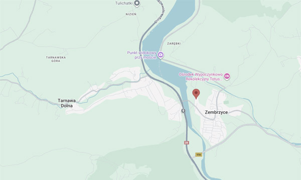 Mapa dojazdu do fabryki