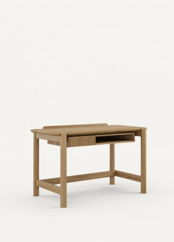 Dubový písací stôl Japandi Compact 02