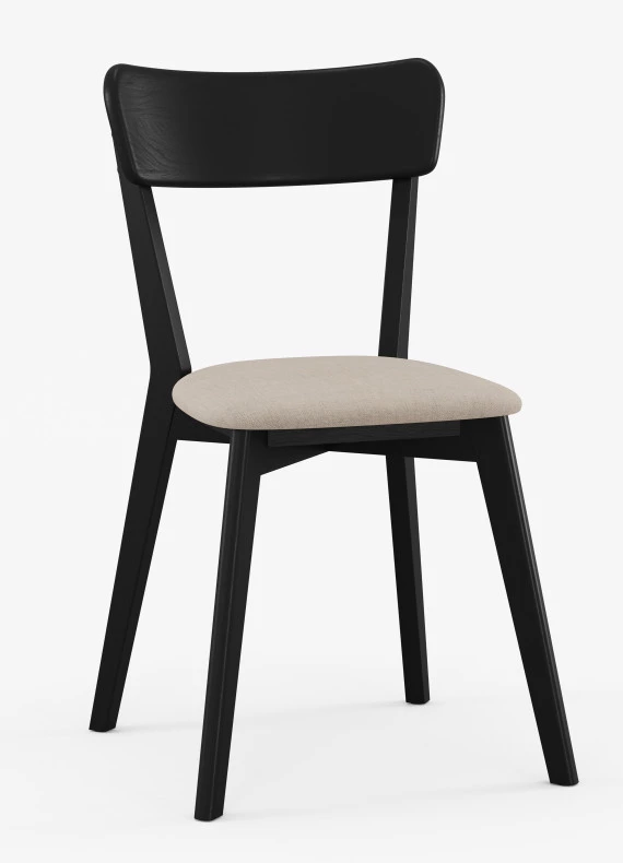 Dubová stolička čalúnená 01 black-edition