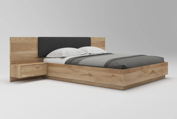 Dubová posteľ s úložným priestorom Morus 01