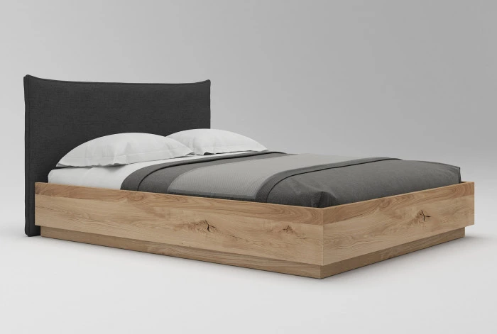 Dubová posteľ Morus 02 s úložným priestorom