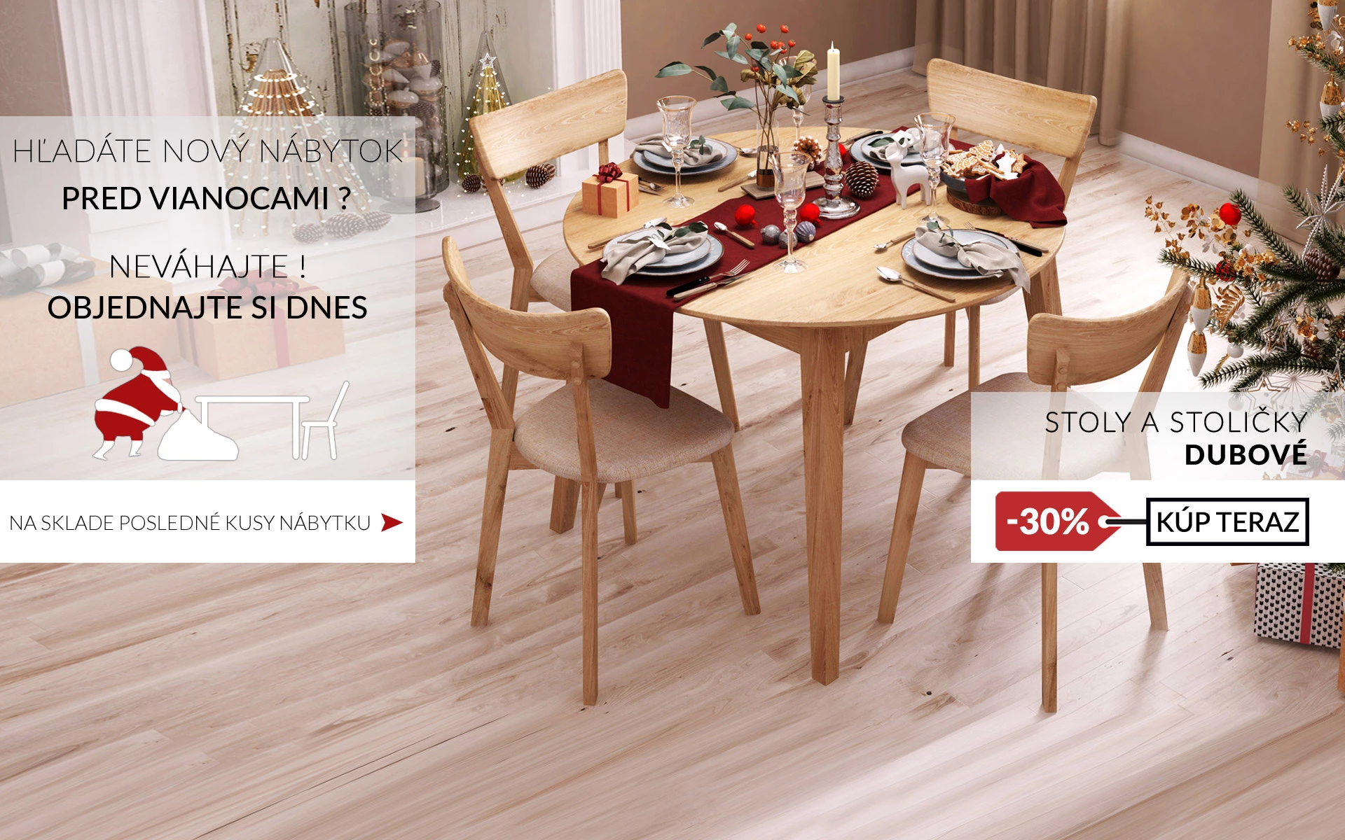 Dubové stoly pre obývaciu izbu 100% masívne drevo