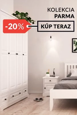 Biely nábytok z masívneho dreva Parma spálne