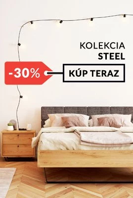Dubový nábytok na kovových nohách Steel spálne